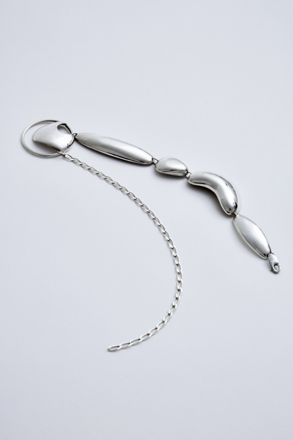 Julia Bartsch jewellery bubble necklace silver top view_1
